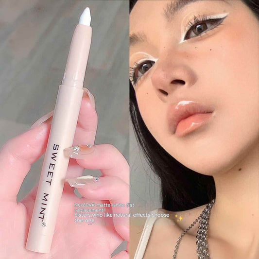 01 Color Matte White Crouching Silkworm Eyeliner Pen Makeup Brightening 0e2e4851-49d9-4c96-aed6-0fb779b20fe7_trans Print Material