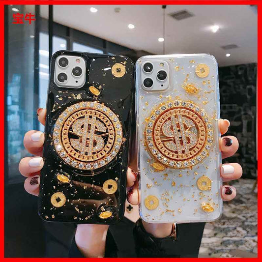 3D Diamond Dollar Turnplate Phone Case Luxury Designer 1621325116818 Print Material