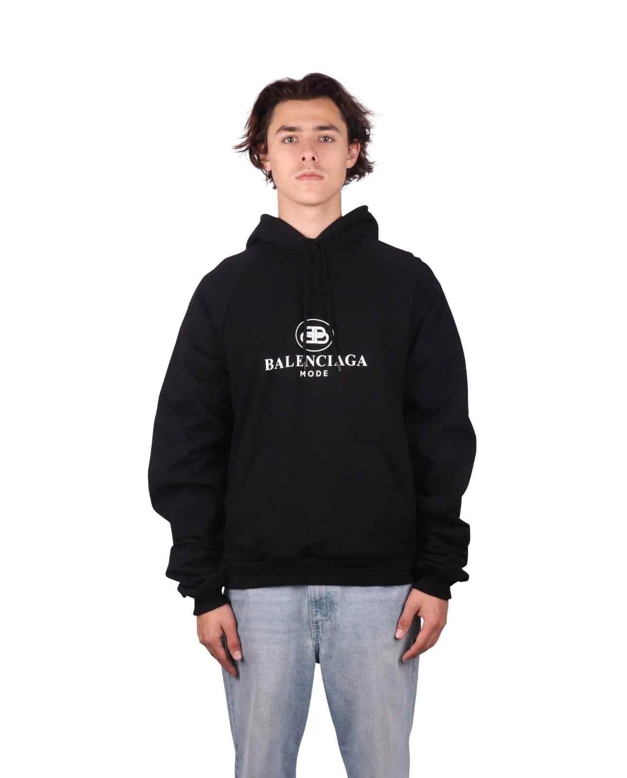 BOSS MANGO - BALENCIAGA Printed Hoodie for Men & Women (Black, M) 1736512422390-2 Mens Jackets