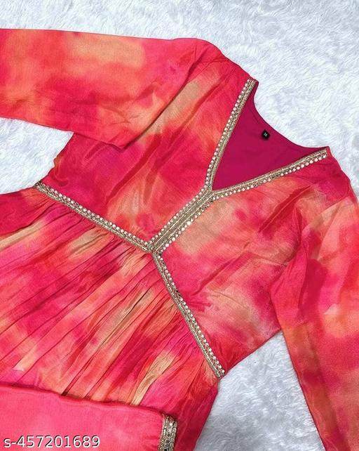 Alia Georgette Print Gown With Dupatta 1739274857017-16 Womens Gown