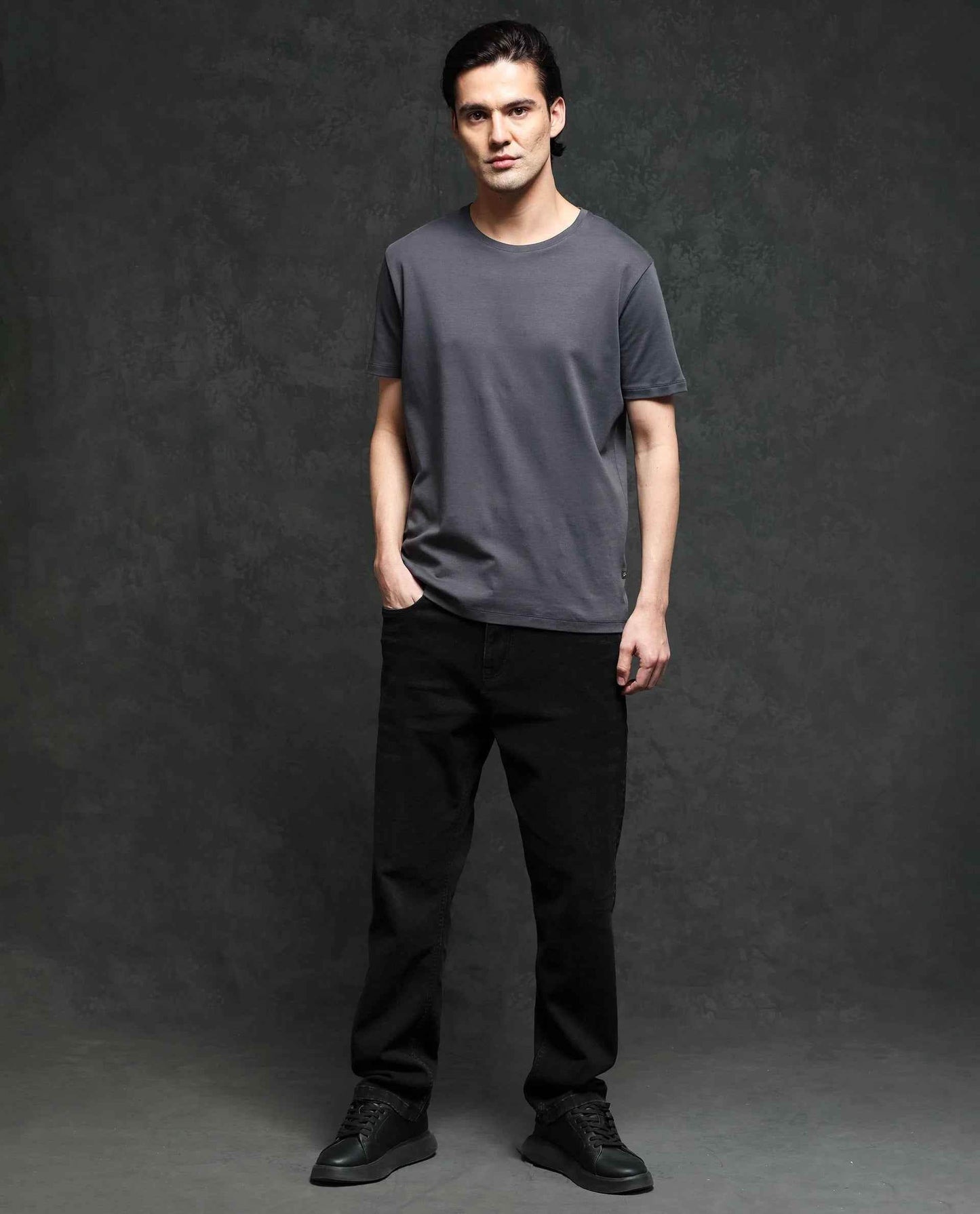 Exclusive Roundneck Half Sleeve Solid T-Shirt_For Summer 1740642251951-121 Mens T-shirts