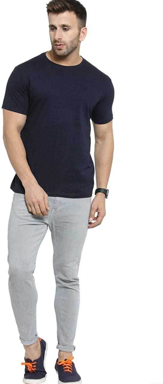 Exclusive Roundneck Half Sleeve Solid T-Shirt_For Summer 1740642318440-62 Mens T-shirts