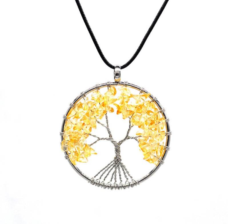 Yellow Rope Kabala Life Tree necklace 2273064710240