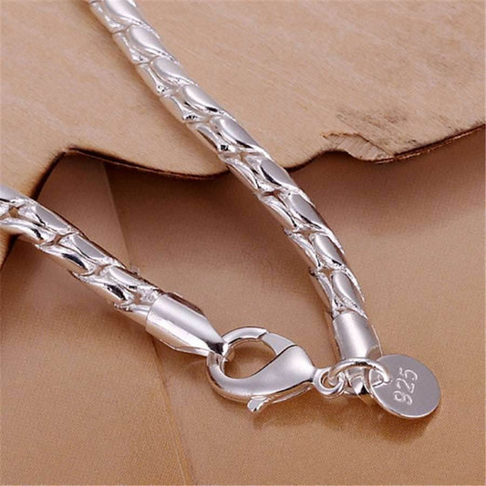 925 Silver Plated Fashion Solid Round Snake Bracelet 35d2311b-4271-423f-b26c-212a144a9d23-_2