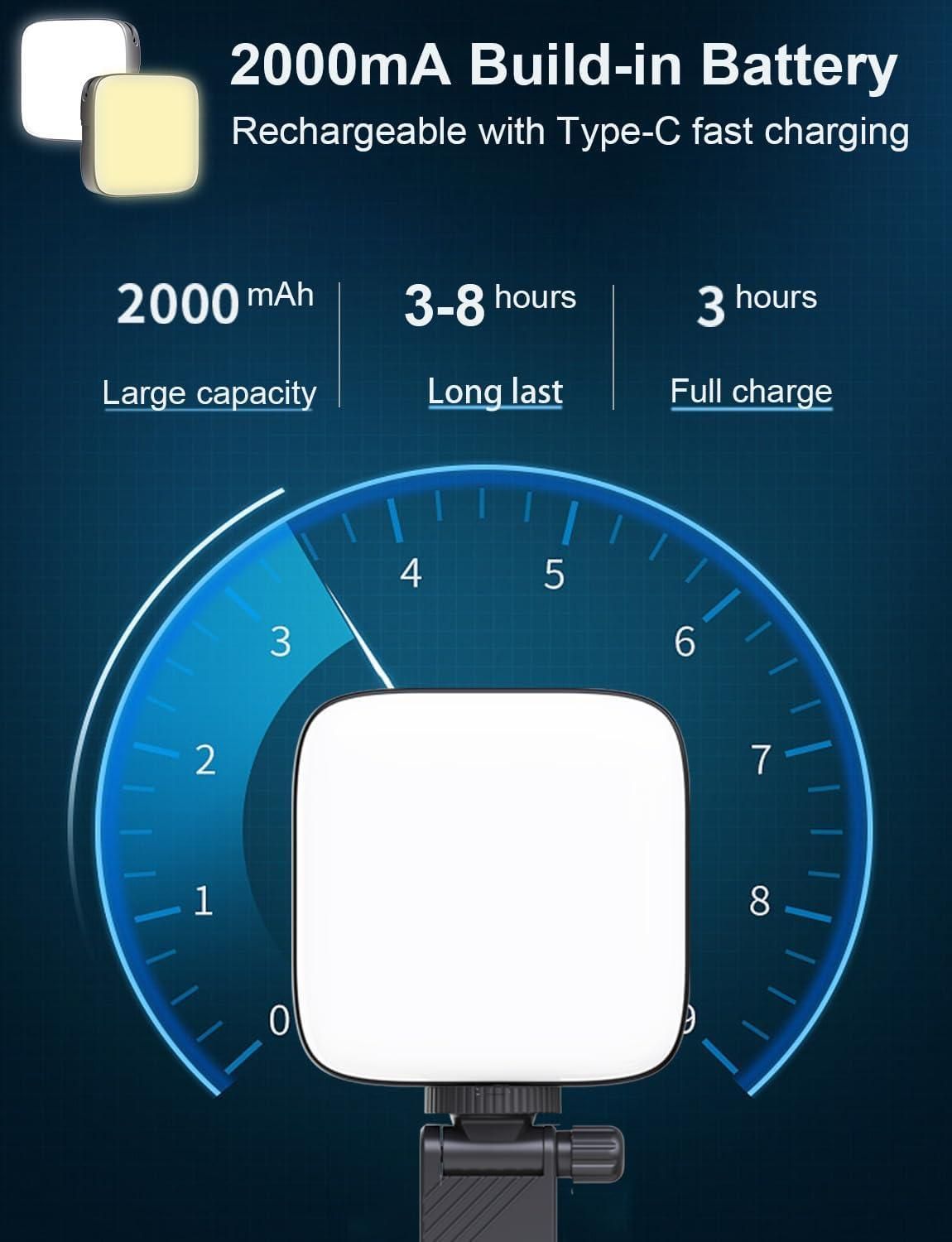 Premium LED Video Light with Phone Holder Clip β Illuminate Your Content Creation 5959132444