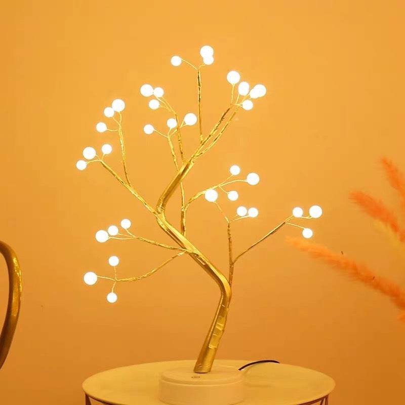 Round lights Led Copper Wire Light Bedroom Light 6358814052599 Print Material