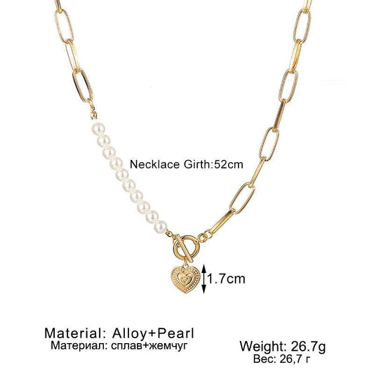 Ins Fairy Temperamental Pearl Love Necklace O1CN01dCXStM1FHBOcbkeIV__4080940461-0-cib Print Material