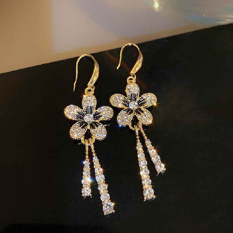 Sparkling Flower Earrings for Women b19c6e83-d3bd-4537-9fe4-516089855b68 Print Material