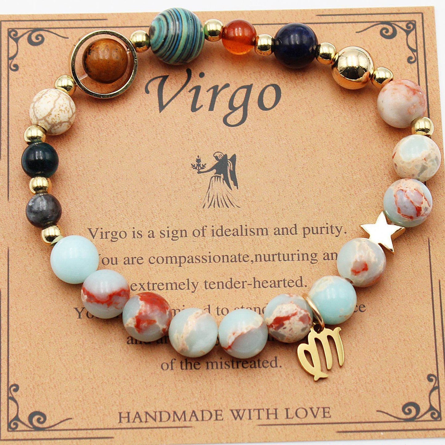 Viego Shoushan Stone Twelve Constellations Bracelets Natural Stone Beaded Eight Planets bd2cdedb-6cdf-4b62-b7cf-9e26226bf5dd Print Material