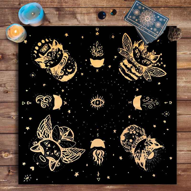 Tarot Tablecloth Board Game Decorative Cloth Have Your Power Mandala Moon Phase Floral Butterfly Tablecloth