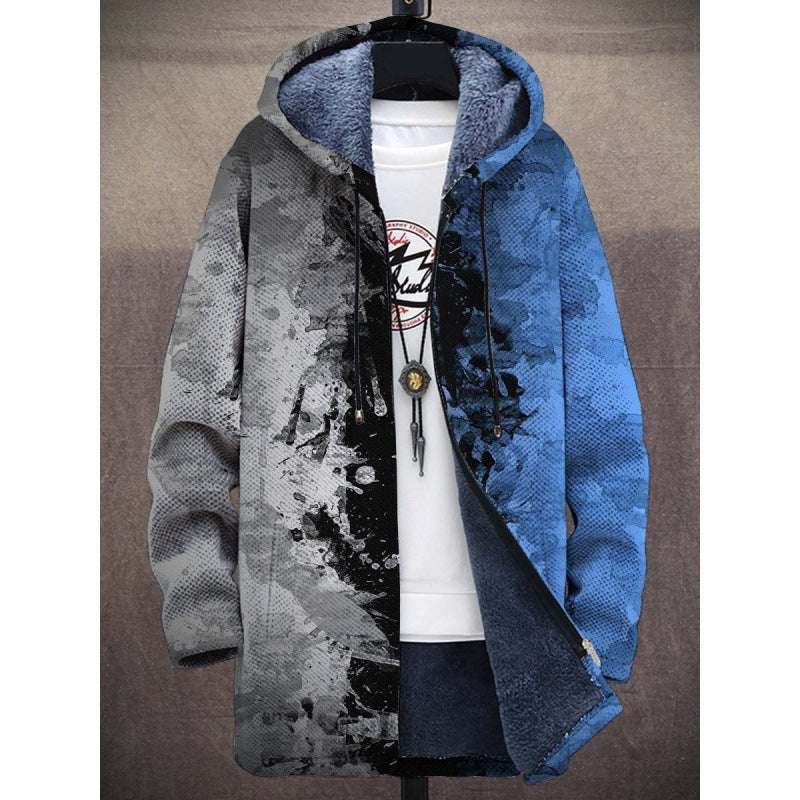 Men's Coat Winter Print Plush Lining Thick Windproof Jacket Long Sleeve Zipper 053b609e-8795-4025-9426-5defc8c2d22f-_4 BOSS MANGO