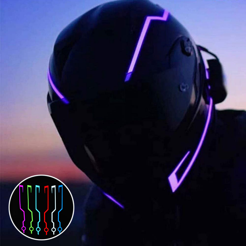 Helmet Motorcycle Light Riding Signal Strip Flashing Durable Kit Bar Diy Helmet Led Strip Reflector Cold Light Film - BOSS MANGO