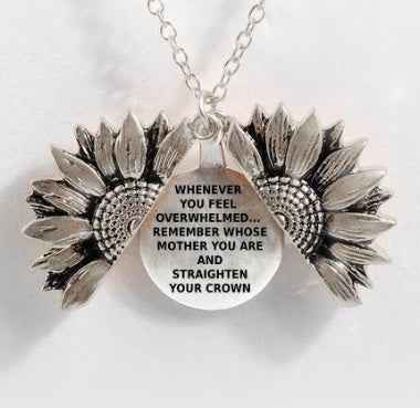 Sunflower Double-layer Lettering Necklace - BOSS MANGO