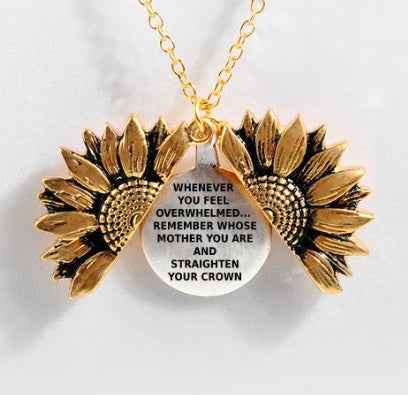 Sunflower Double-layer Lettering Necklace - BOSS MANGO