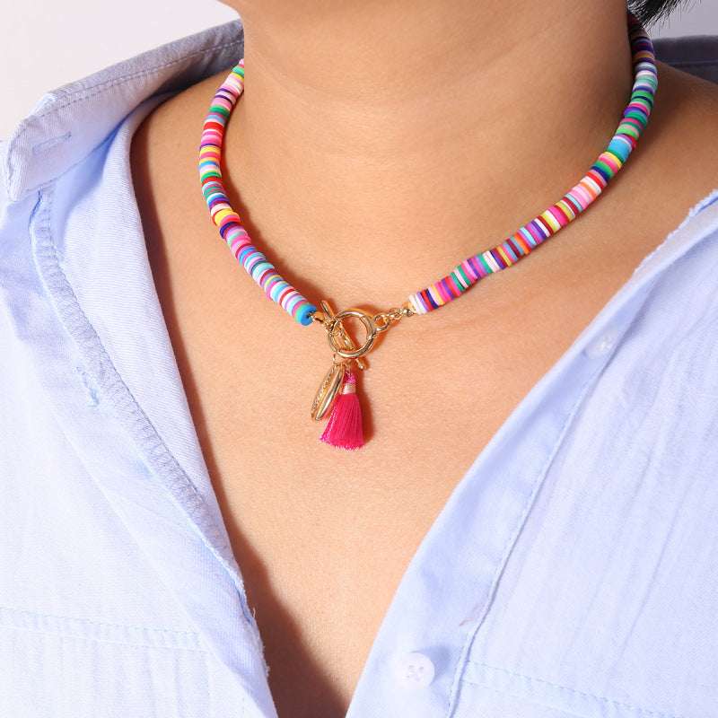 Bohemian Shell Necklace Female Tassel Wild Sweet Necklace