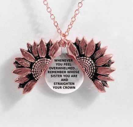 Sunflower Double-layer Lettering Necklace - BOSS MANGO