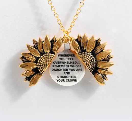 Sunflower Double-layer Lettering Necklace - BOSS MANGO