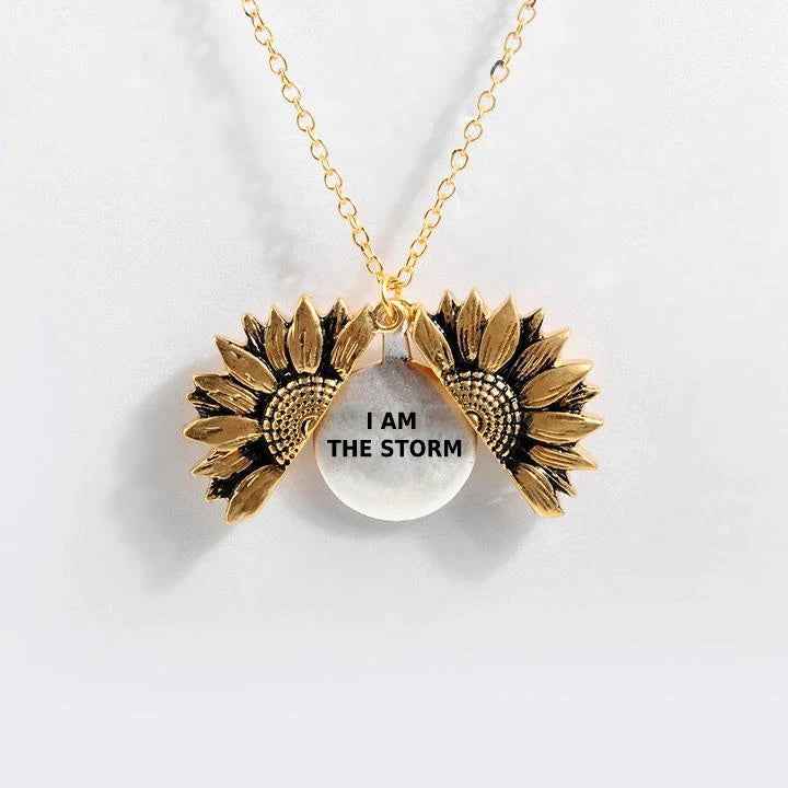 Sunflower Double-layer Lettering Necklace - BOSS MANGO