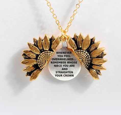 Sunflower Double-layer Lettering Necklace - BOSS MANGO