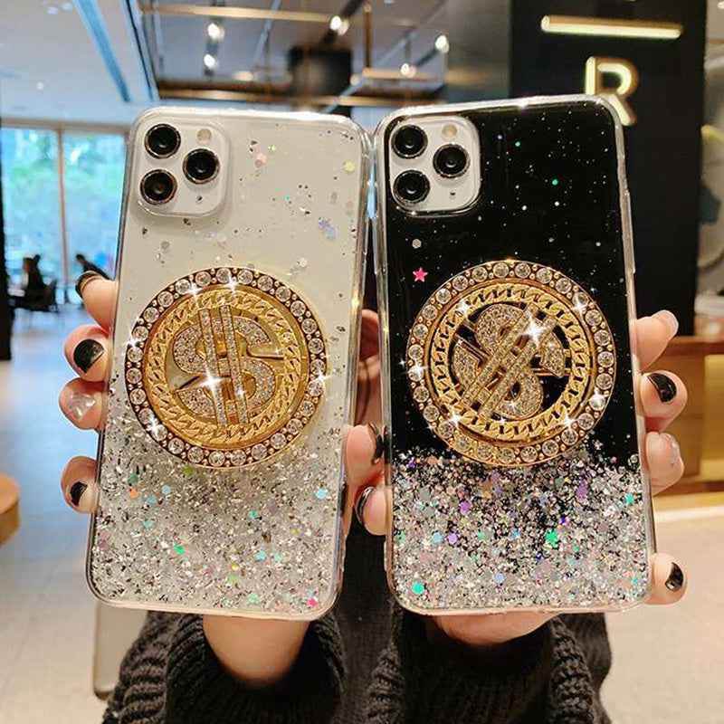 3D Diamond Dollar Turnplate Phone Case Luxury Designer 1621836977342 Print Material