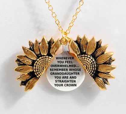 Sunflower Double-layer Lettering Necklace - BOSS MANGO