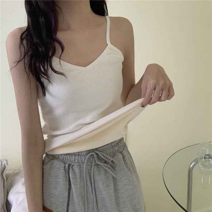 White Slips with Narrow Strap Slim Fit Cotton Thermal Fleece Underwear Tops