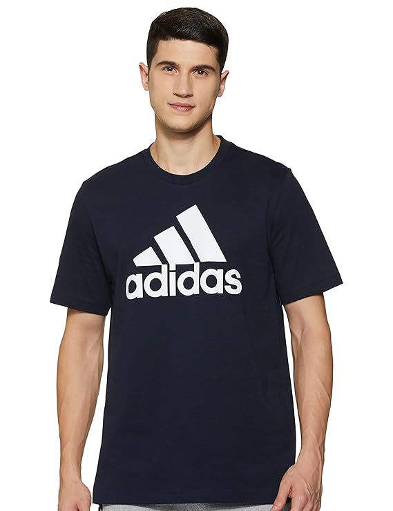 Adidas Printed Men's Regular Fit T-Shirt (Black, S)