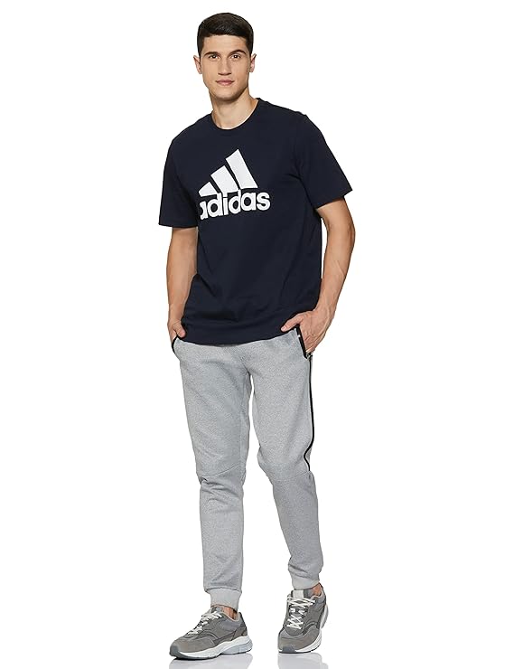 Adidas Printed Men's Regular Fit T-Shirt (Black, S)