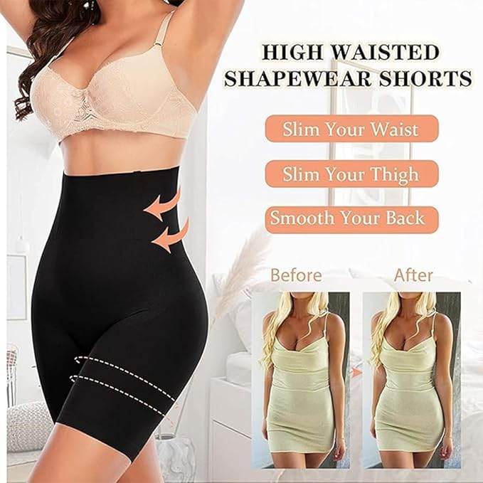 4-in-1 Shaper - Quick Slim Shape Wear Tummy, Back, Thighs, Hips - Black/Efffective Seamless Tummy Tucker (Multicolor, XXL) 1736934970101-h