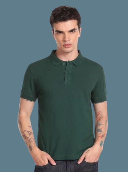 Classic Partywear Poloneck Half Sleeve Designer T-Shirt_For Men