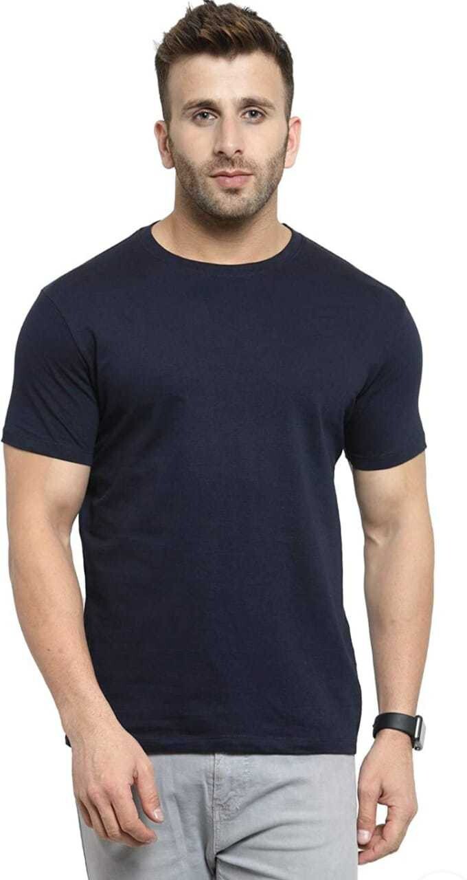 Exclusive Roundneck Half Sleeve Solid T-Shirt_For Summer