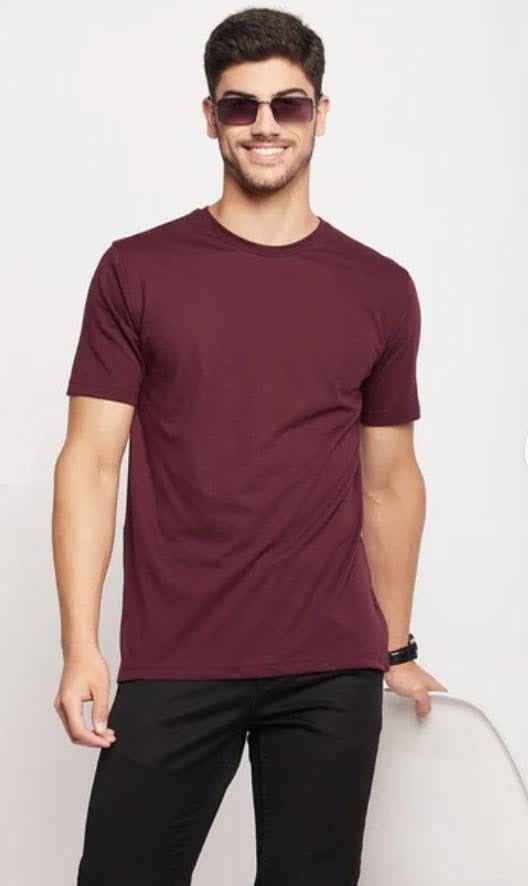 Exclusive Roundneck Half Sleeve Solid T-Shirt_For Summer