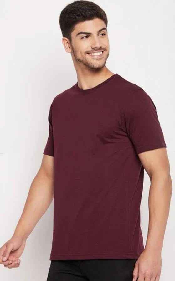 Exclusive Roundneck Half Sleeve Solid T-Shirt_For Summer