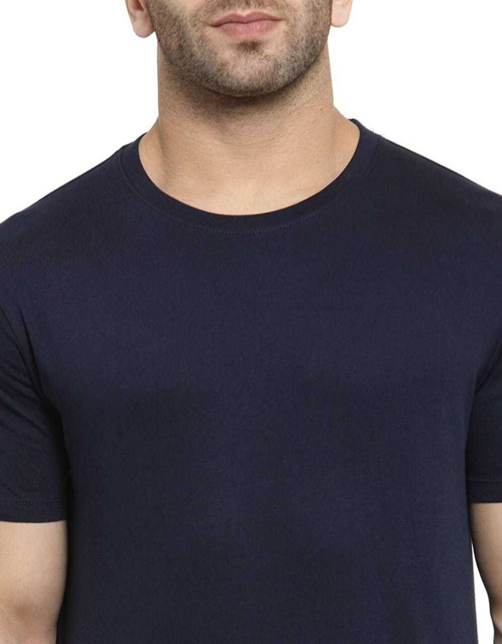 Exclusive Roundneck Half Sleeve Solid T-Shirt_For Summer