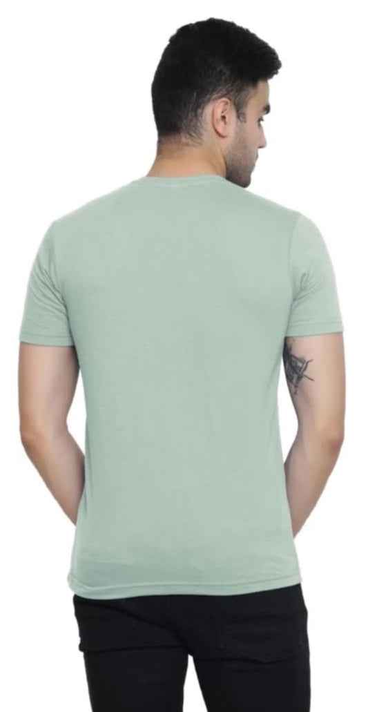 Classic Partywear Roundneck Half Sleeve Solid T-Shirt_For Summer