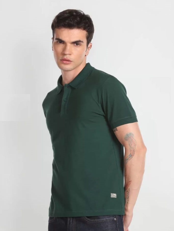 Classic Partywear Poloneck Half Sleeve Designer T-Shirt_For Men