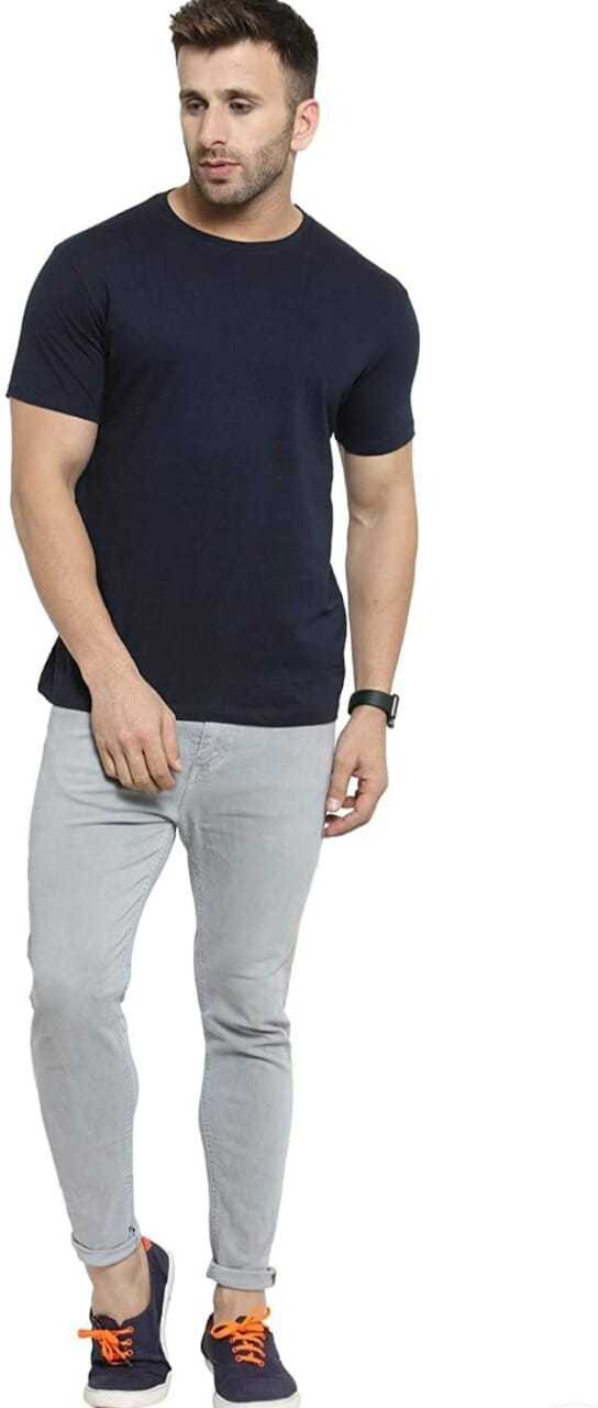 Exclusive Roundneck Half Sleeve Solid T-Shirt_For Summer