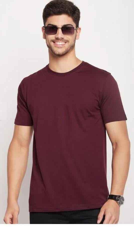 Exclusive Roundneck Half Sleeve Solid T-Shirt_For Summer