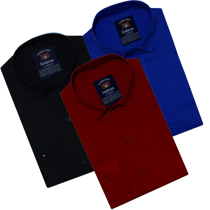 Pack of 3 Plain Shirts