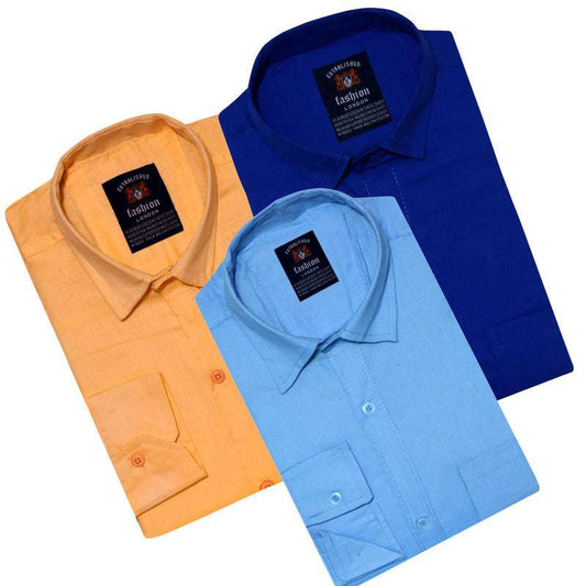 Pack of 3 Plain Shirts