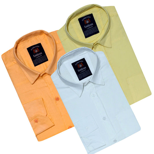 Pack of 3 Plain Shirts