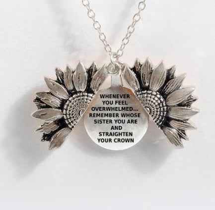 Sunflower Double-layer Lettering Necklace - BOSS MANGO