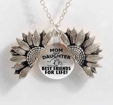 Sunflower Double-layer Lettering Necklace - BOSS MANGO