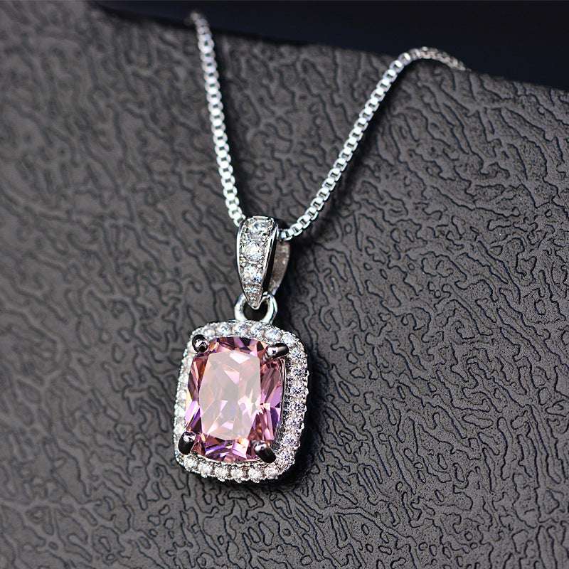 Square zircon pendant