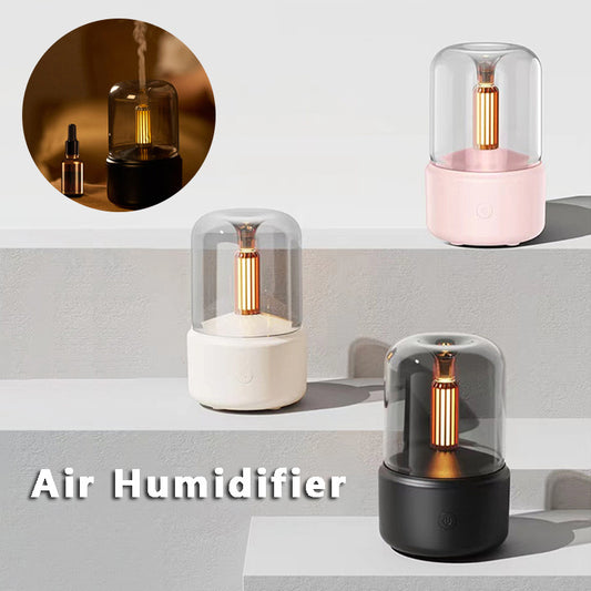 Atmosphere Light Humidifier Candlelight Aroma Diffuser Portable 120ml Electric USB Air Humidifier Cool Mist Maker Fogger 8-12 Hours With LED Night Light - BOSS MANGO