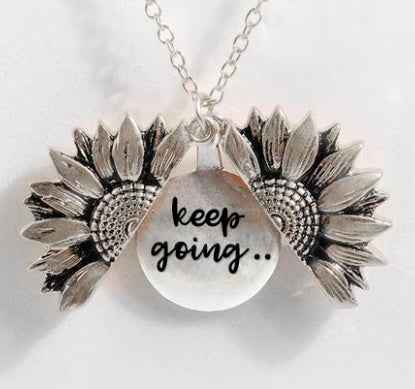 Sunflower Double-layer Lettering Necklace - BOSS MANGO