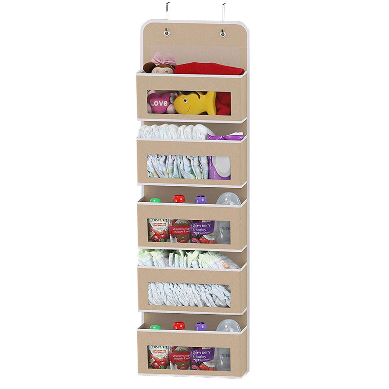 5 - Shelf Hanging Storage: Anti - Tilt, 5 large pockets. Good for bedroom, bathroom, living room (behind - door use).