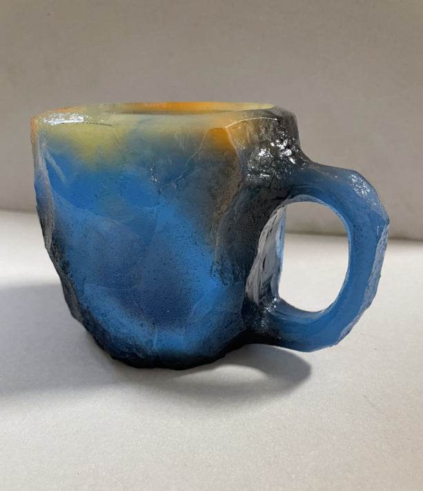 Sky Blue 10cm High No inner liner 400ml Resin Mineral Crystal Coffee Mugs With Handles Elegant Fake Mineral Crystal Cup For Workplace Home Decor Christmas Gift Kitchen Gadgets 294f7065-8a80-4571-a8e6-d334e0139ed7 Print Material