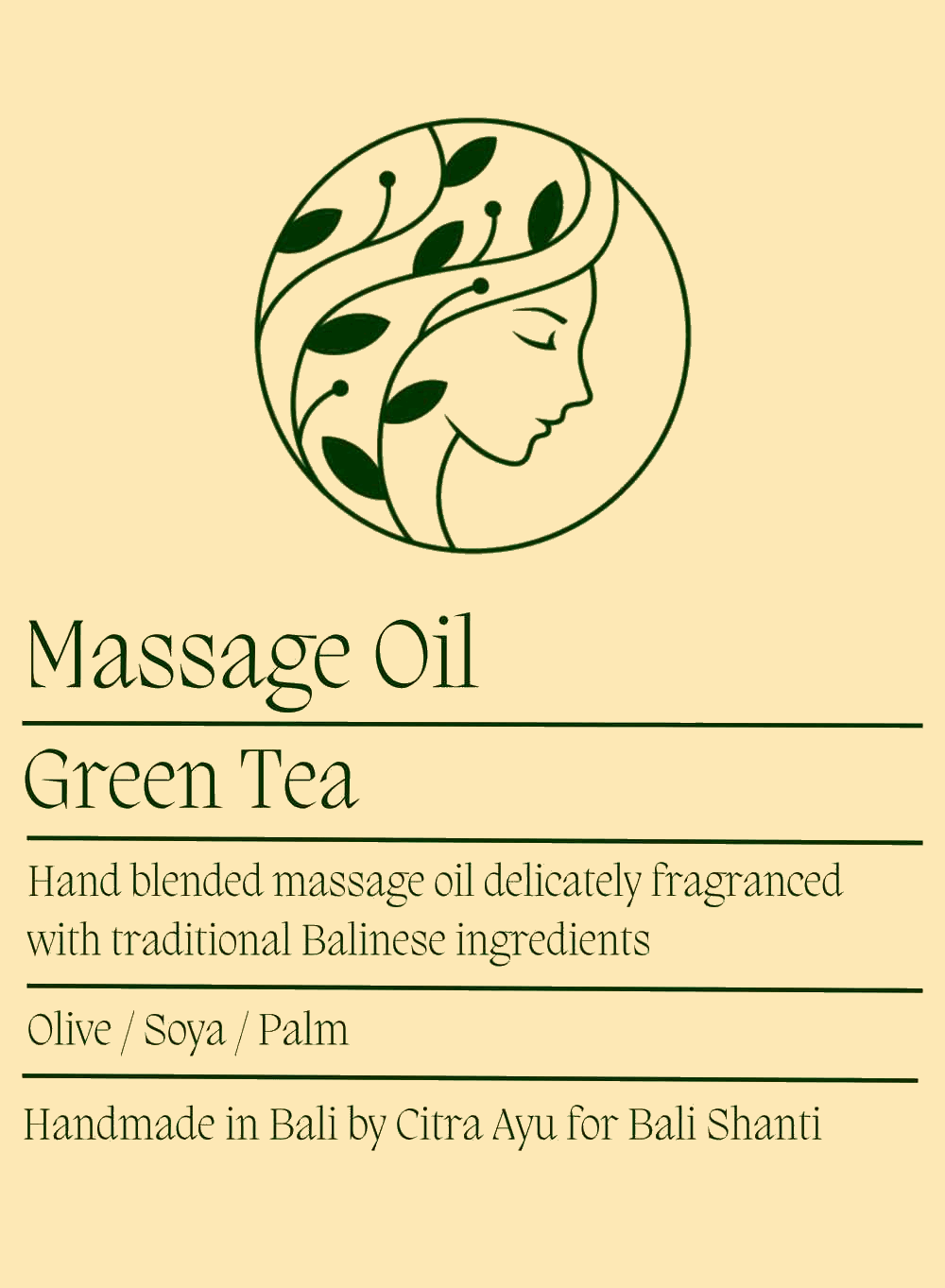 Handmade Vegan Balinese Massage Oil