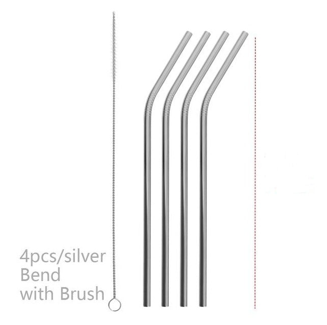 Colourful Reusable Stainless Steel Straws - BOSS MANGO